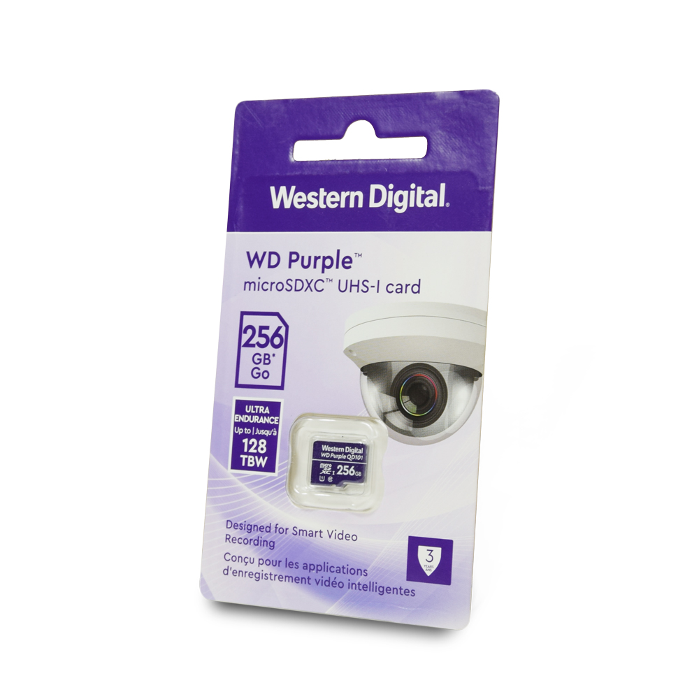 Карта пам'яті Western Digital MICRO SDXC 256 GB UHS-I WDD256G1P0C WDC спеціалізована для відеоспостереження