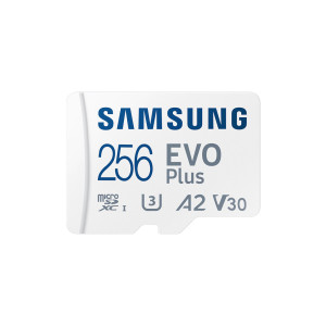 Карта памяти Samsung Evo Plus microSDXC 256 GB UHS-I U3 V30 A2 + SD адаптер (MB-MC256SA/EU)