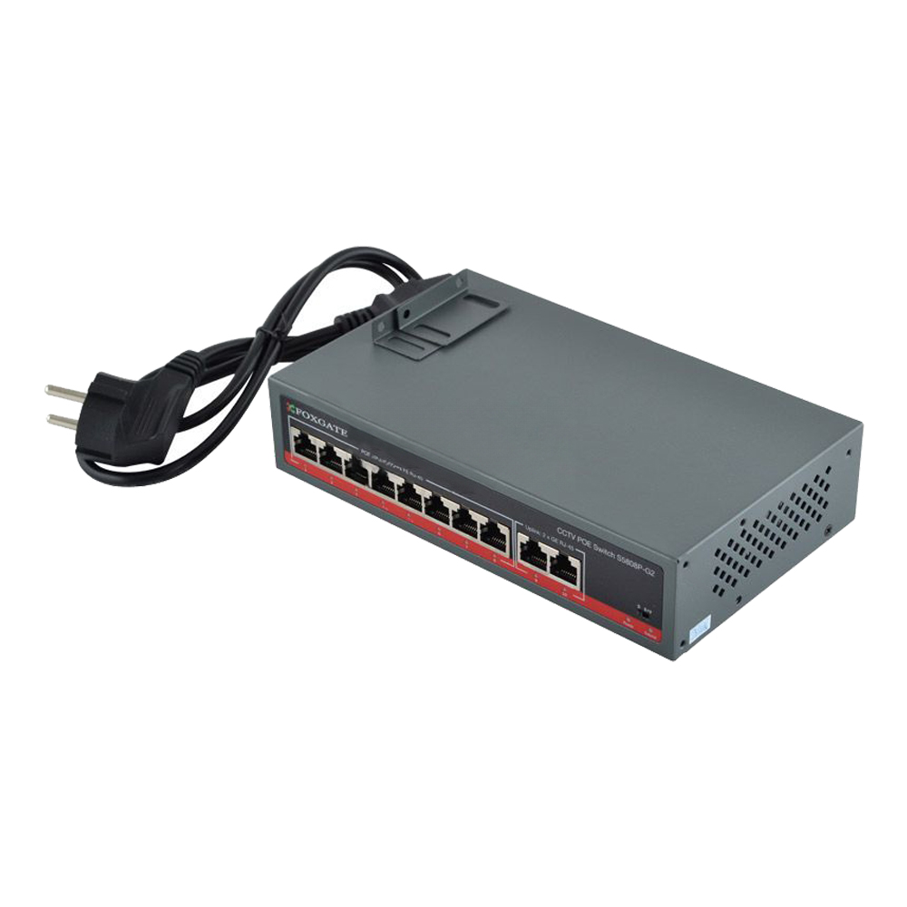 8-портовий PoE-комутатор FoxGate S5808P-G2 CCTV гігабітний некерований