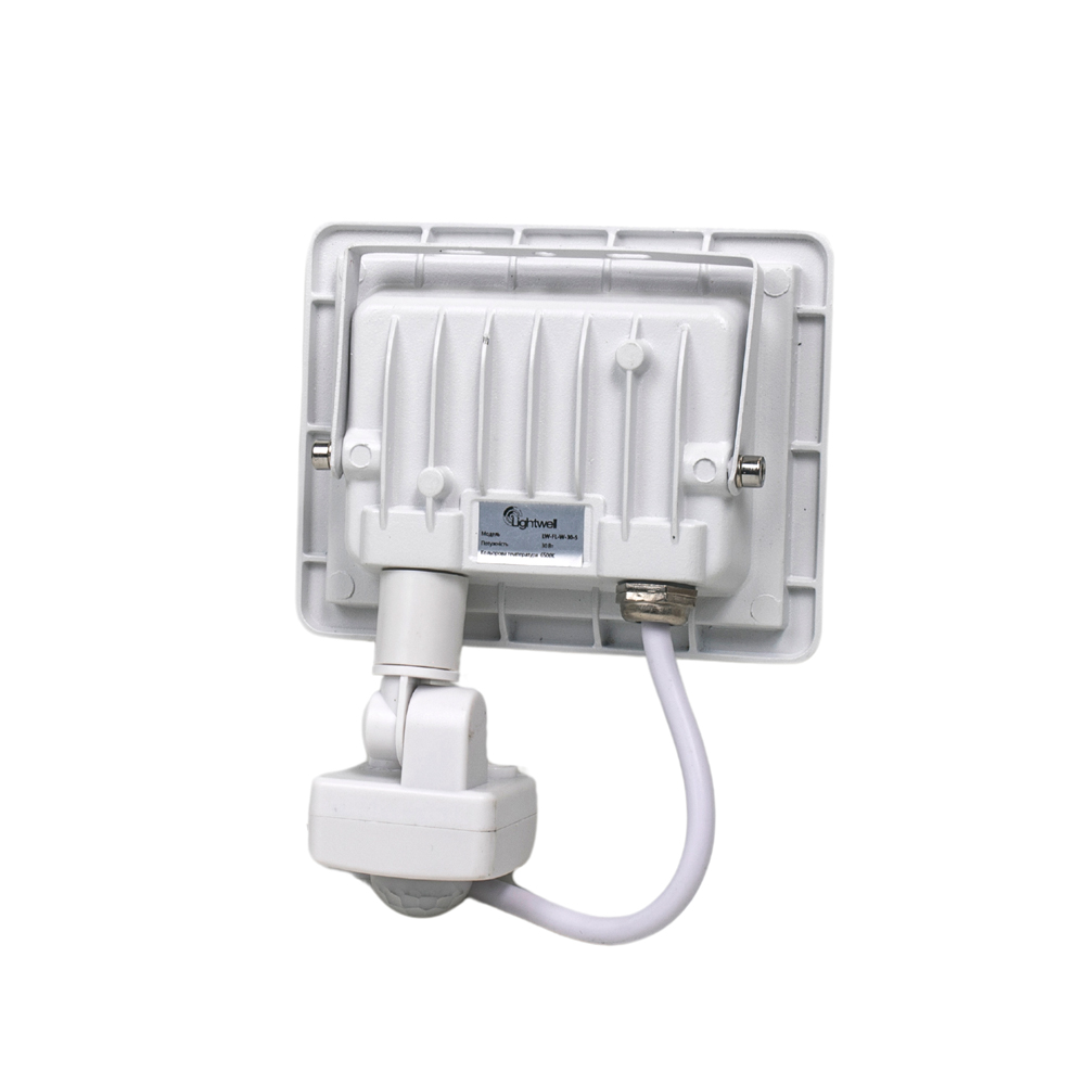 Светодиодный прожектор Lightwell LW-FL-W-30-S 30 Вт с датчиком движения