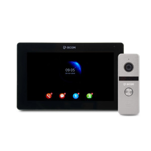 Комплект відеодомофону BCOM BT-400FHD Silver+BCOM BD-770FHD/T Black