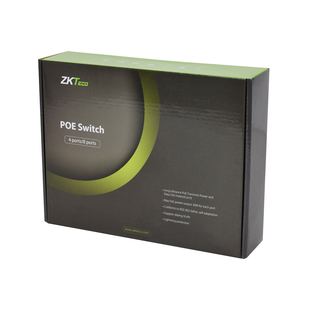 4-портовий PoE комутатор ZKTeco ZK-PoE42N-55W