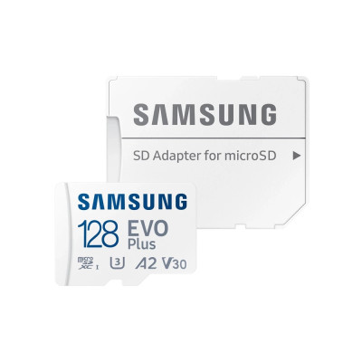 Карта памяти Samsung Evo Plus microSDXC 128GB UHS-I U3 V30 A2 + адаптер SD (MB-MC128KA/EU)