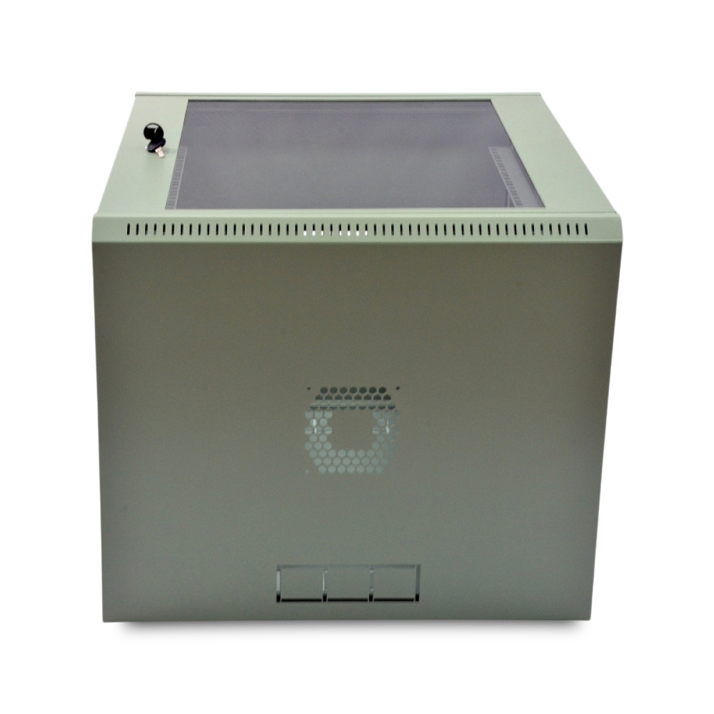 Шафа серверна SteelNet 12U 600 x 450 для мережевого обладнання (скло, сірий)