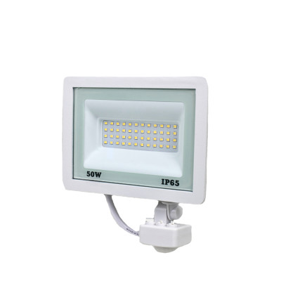 Світлодіодний прожектор Lightwell LW-FL-W-50-S 50 Вт з датчиком руху