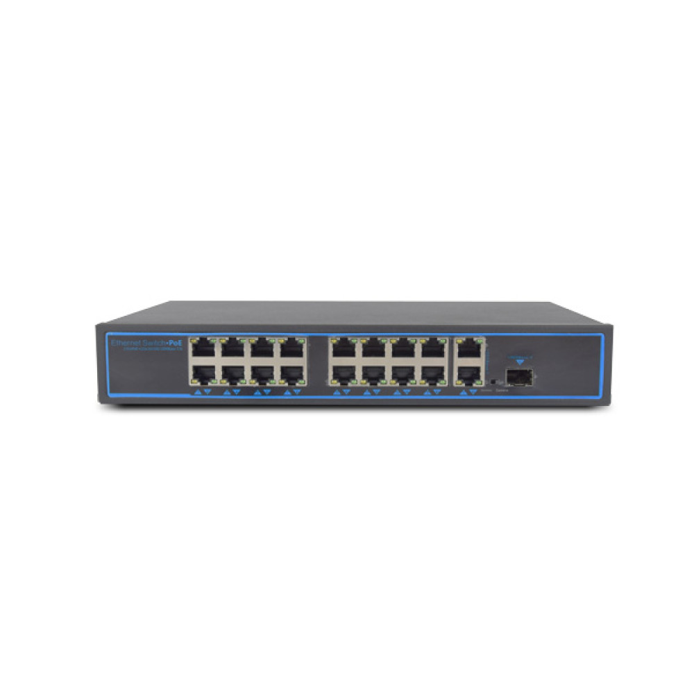 16-портовый коммутатор Atis PoE-1018-16P-1S/250m неуправляемый