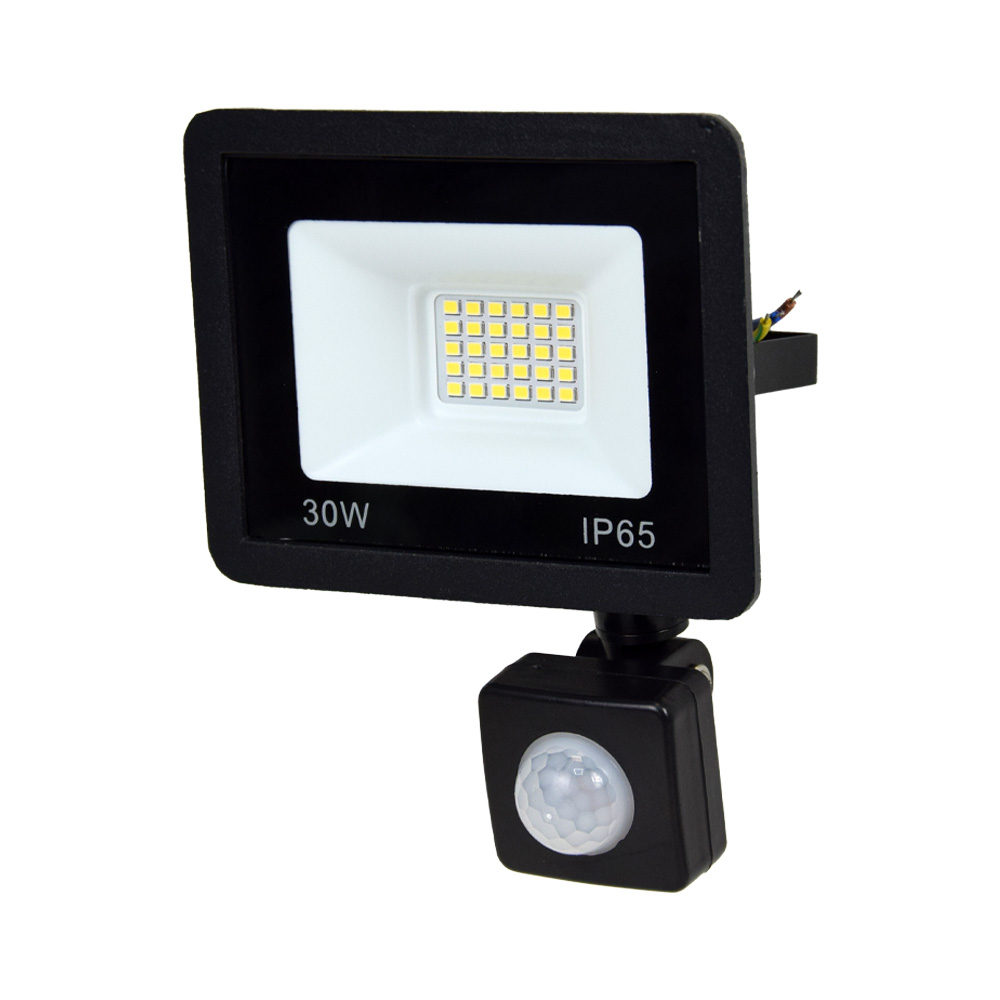 Светодиодный прожектор Lightwell LW-FL-B-30-S 30 Вт с датчиком движения