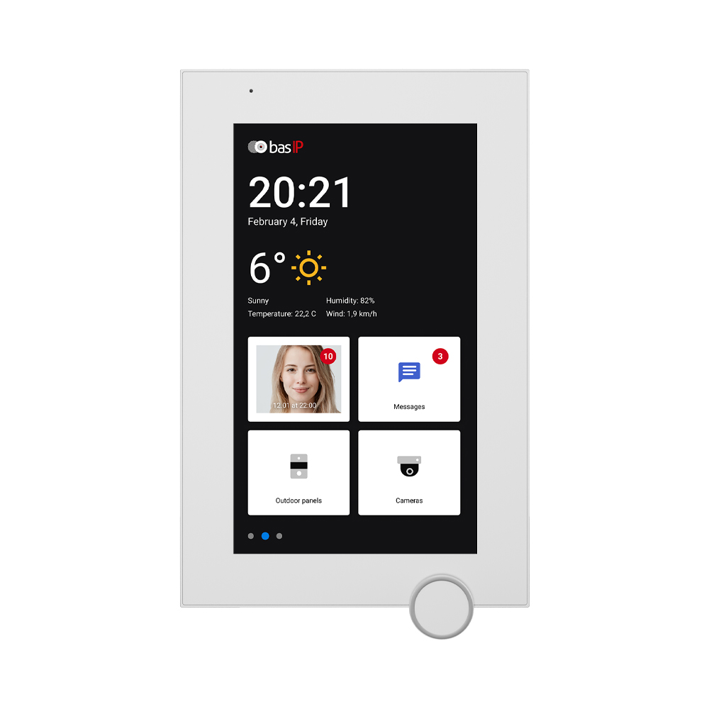 IP-відеодомофон Bas-IP AZ-07LF Android 7" Wi-Fi white з можливістю горизонтального та вертикального монтажу
