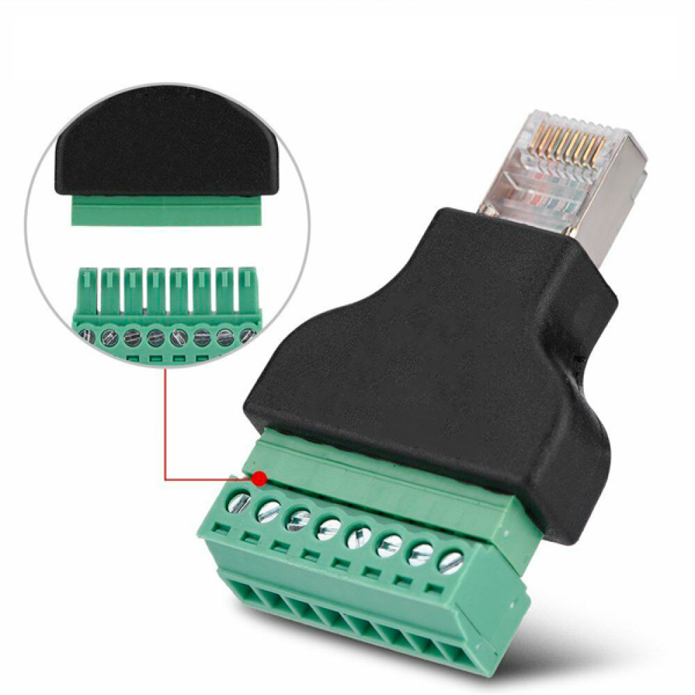 Коннектор RJ45 под зажим (male)