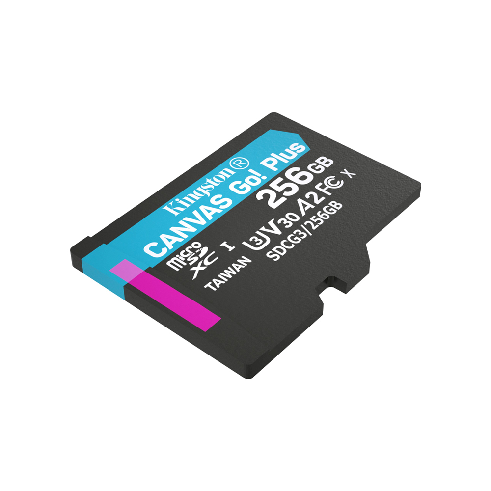 Карта памяти Kingston MicroSDXC 256 GB Canvas Go! Plus Class 10 UHS-I U3 V30 A2 (SDCG3/256GBSP)