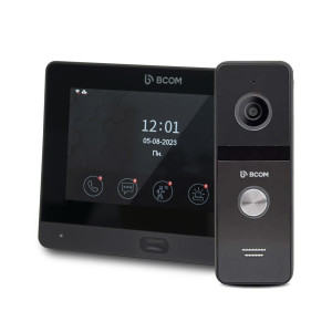 Комплект Wi-Fi видеодомофона BCOM BD-760FHD/T Black с поддержкой Tuya Smart + BT-400FHD Black