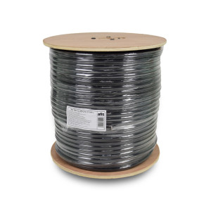 Коаксиальный кабель Atis RG590-CU+2x0.75 PE 305 м медь black