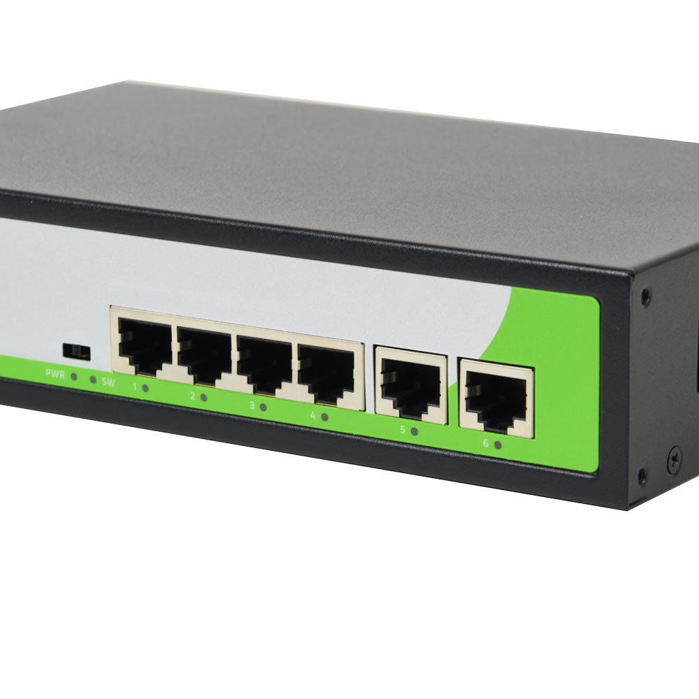 4-портовий PoE комутатор ZKTeco ZK-PoE42N-55W