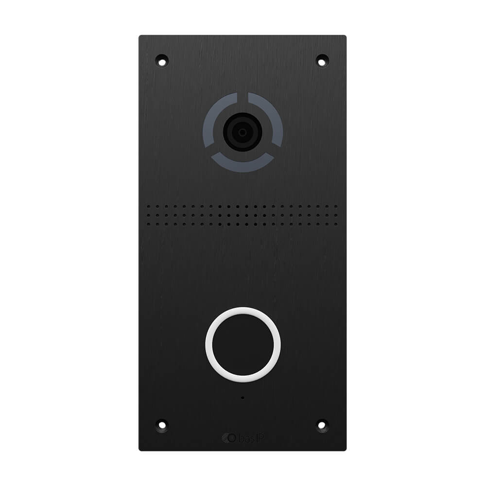 Виклична IP-відеопанель Bas-IP AV-05SD black з безконтактною кнопокою виклику