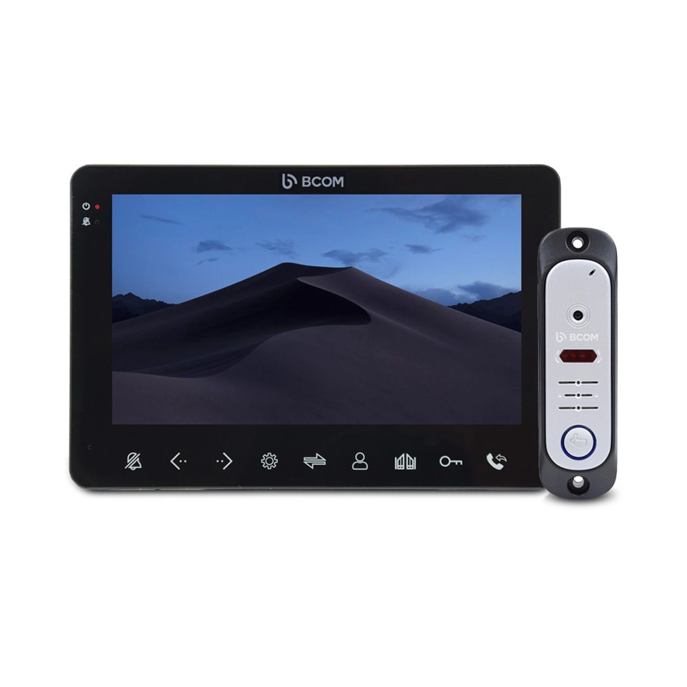 Комплект відеодомофона BCOM BD-780M Black + BCOM BT-380HR Silver
