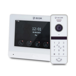 Комплект Wi-Fi видеодомофонa BCOM BD-760FHD/T White с поддержкой Tuya Smart + BT-400HD-AC White