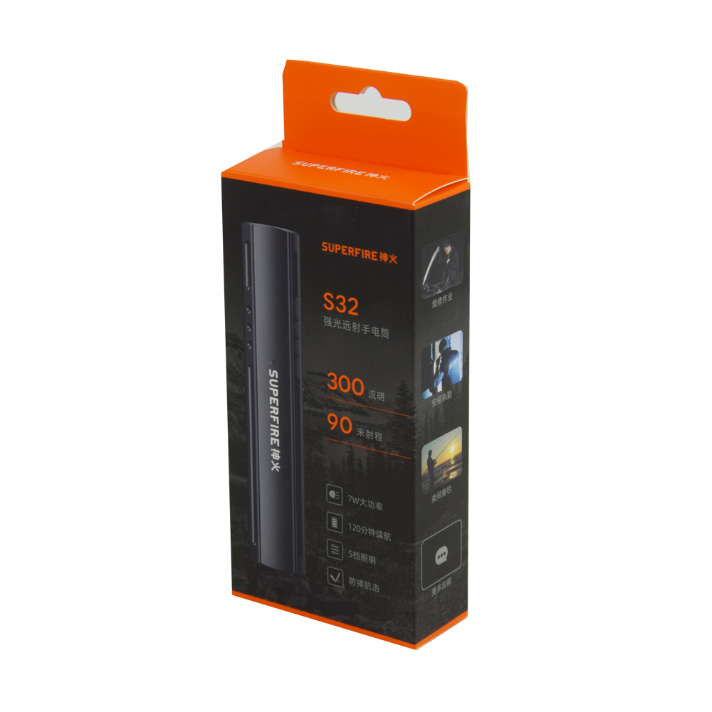 Ручной фонарик SUPERFIRE S32, перезаряжаемый, с мощностью 5 Вт
