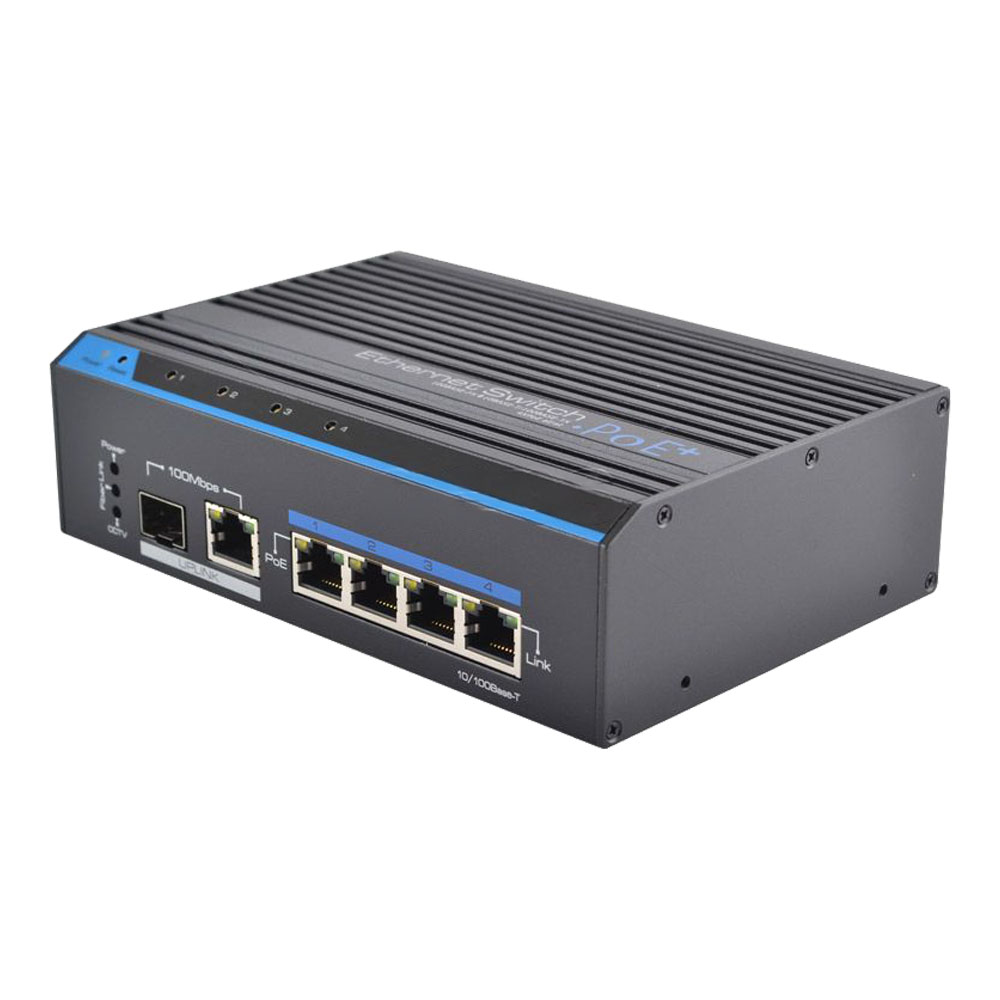 6-портовый PoE-коммутатор FoxGate S6004-ES-I неуправляемый