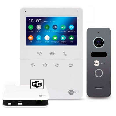 Комплект відеодомофону NeoLight Tetta+ WiFi Box graphite