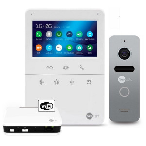 Комплект видеодомофона NeoLight Tetta + WiFi Box silver
