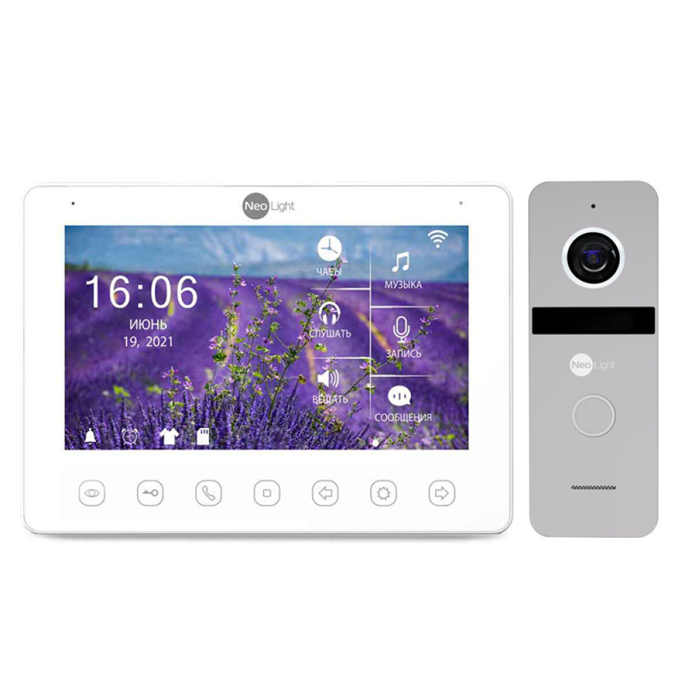 Комплект видеодомофона NeoLight NeoKIT HD+ WF Silver