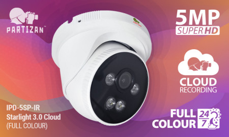 Вночі як вдень: IP камера Partizan IPD-5SP-IR Starlight 3.0 Cloud (FULL COLOR)