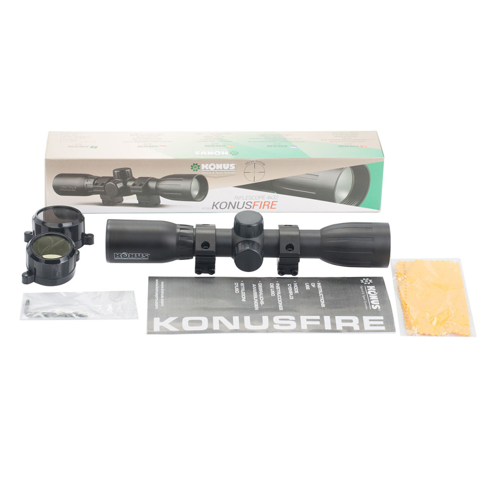 Оптический прицел KONUS KONUSFIRE 4x32 30/30 (с кольцами)
