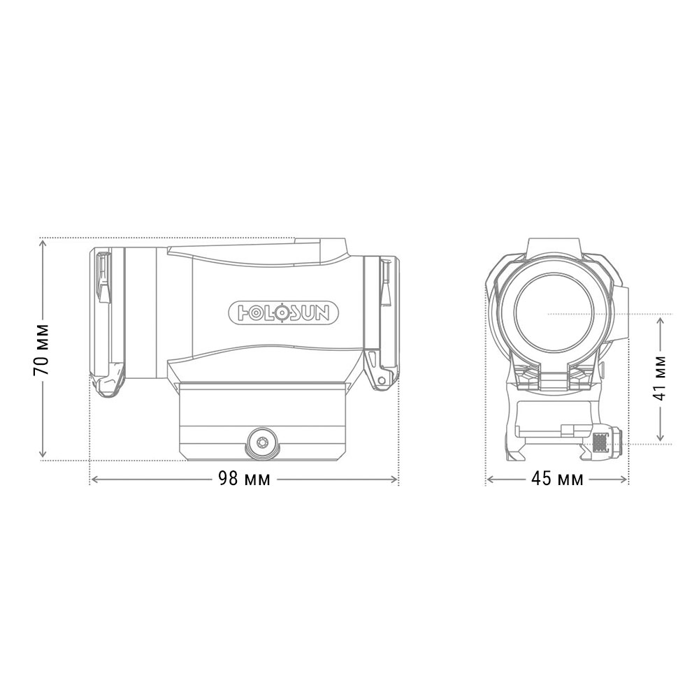 Коллиматорный прицел HOLOSUN HE530C-GR