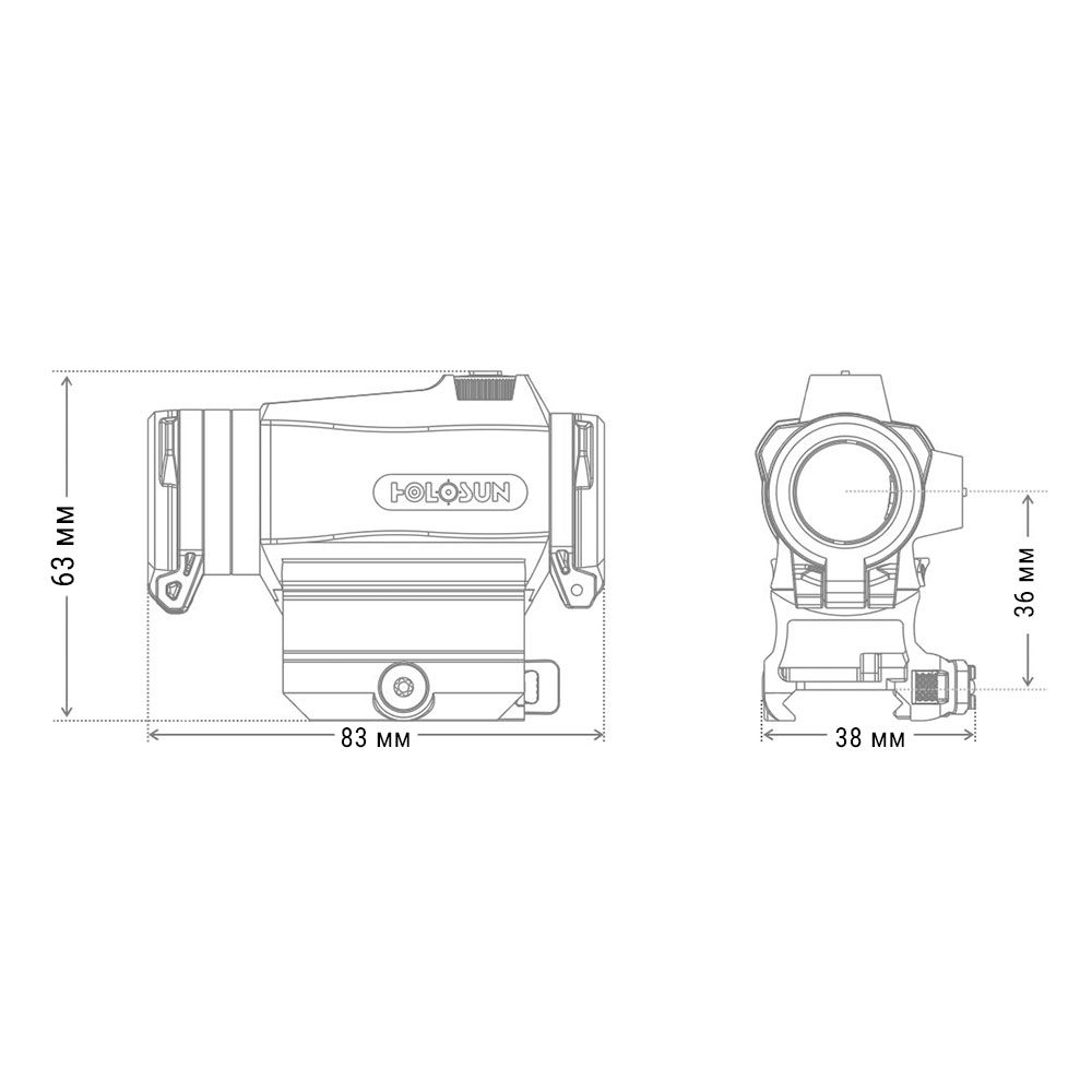Коллиматорный прицел HOLOSUN HE515CT-GR