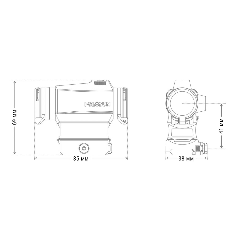 Коллиматорный прицел HOLOSUN HE515CM-GR