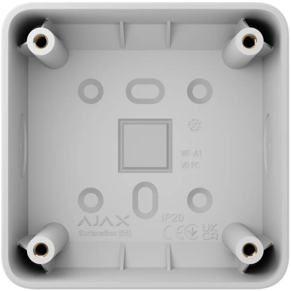 Коробка Ajax SurfaceBox white для наружного монтажа одного устройства LightSwitch или Outlet (107589.293.WH)