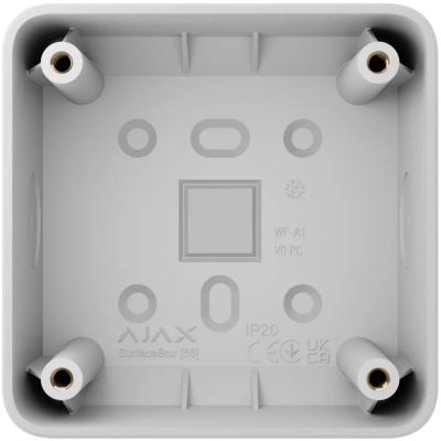 Коробка Ajax SurfaceBox white для наружного монтажа одного устройства LightSwitch или Outlet (107589.293.WH)