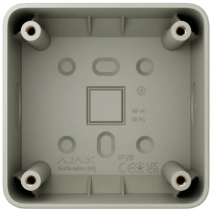 Коробка Ajax SurfaceBox oyster для зовнішнього монтажу одного пристрою LightSwitch чи Outlet