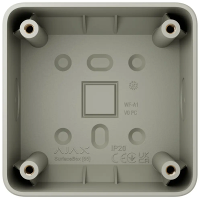 Коробка Ajax SurfaceBox oyster для зовнішнього монтажу одного пристрою LightSwitch чи Outlet