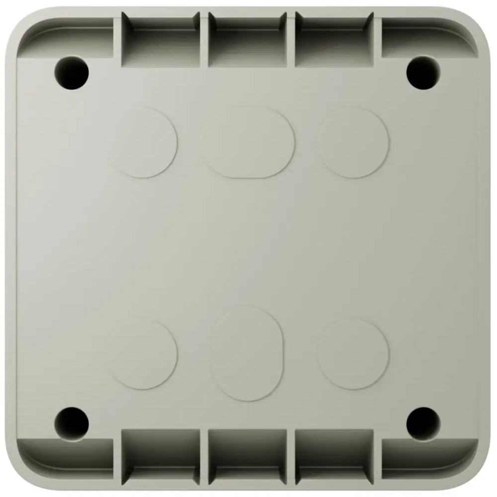 Коробка Ajax SurfaceBox oyster для зовнішнього монтажу одного пристрою LightSwitch чи Outlet