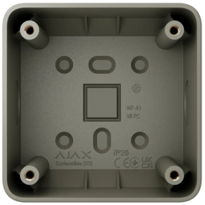 Коробка Ajax SurfaceBox olive для зовнішнього монтажу одного пристрою LightSwitch чи Outlet