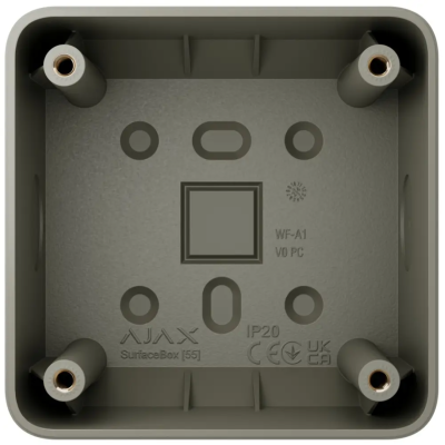 Коробка Ajax SurfaceBox olive для зовнішнього монтажу одного пристрою LightSwitch чи Outlet