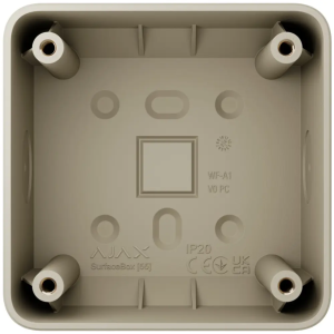 Коробка Ajax SurfaceBox ivory для зовнішнього монтажу одного пристрою LightSwitch чи Outlet