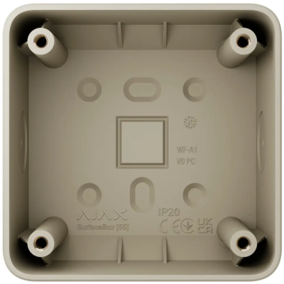 Коробка Ajax SurfaceBox ivory для зовнішнього монтажу одного пристрою LightSwitch чи Outlet