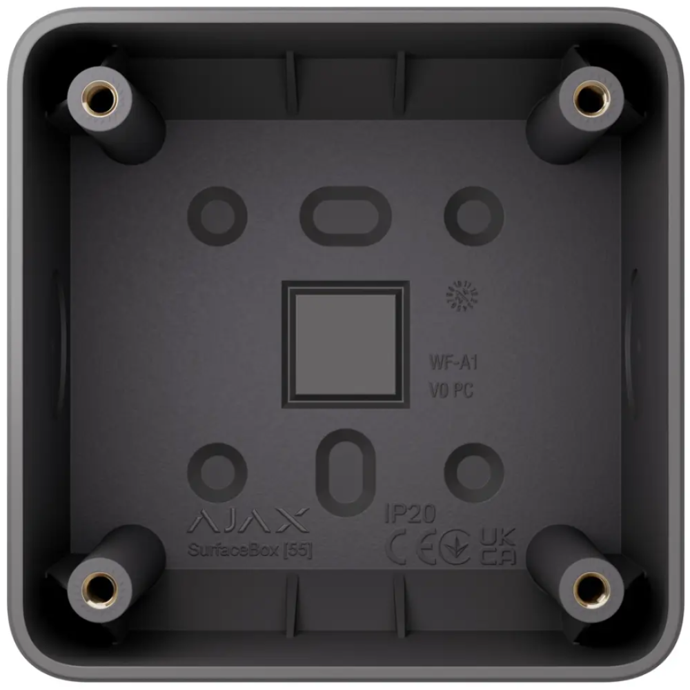 Коробка Ajax SurfaceBox grey для зовнішнього монтажу одного пристрою LightSwitch чи Outlet