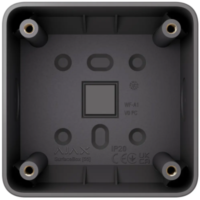 Коробка Ajax SurfaceBox grey для зовнішнього монтажу одного пристрою LightSwitch чи Outlet