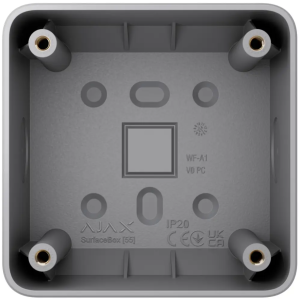 Коробка Ajax SurfaceBox fog для зовнішнього монтажу одного пристрою LightSwitch чи Outlet