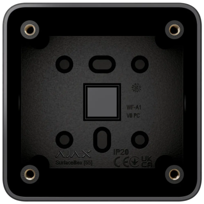 Коробка Ajax SurfaceBox black для зовнішнього монтажу одного пристрою LightSwitch чи Outlet