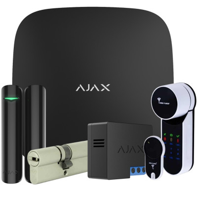 Комплект бездротової сигналізації Ajax StarterKit black + Mul-T-Lock Entr