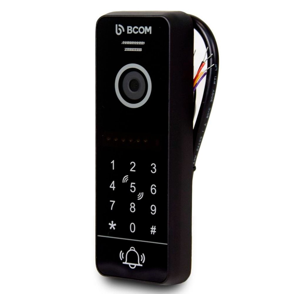 Відеопанель BCOM BT-400FHD-AC Black з вбудованою клавіатурою і зчитувачем Mifare