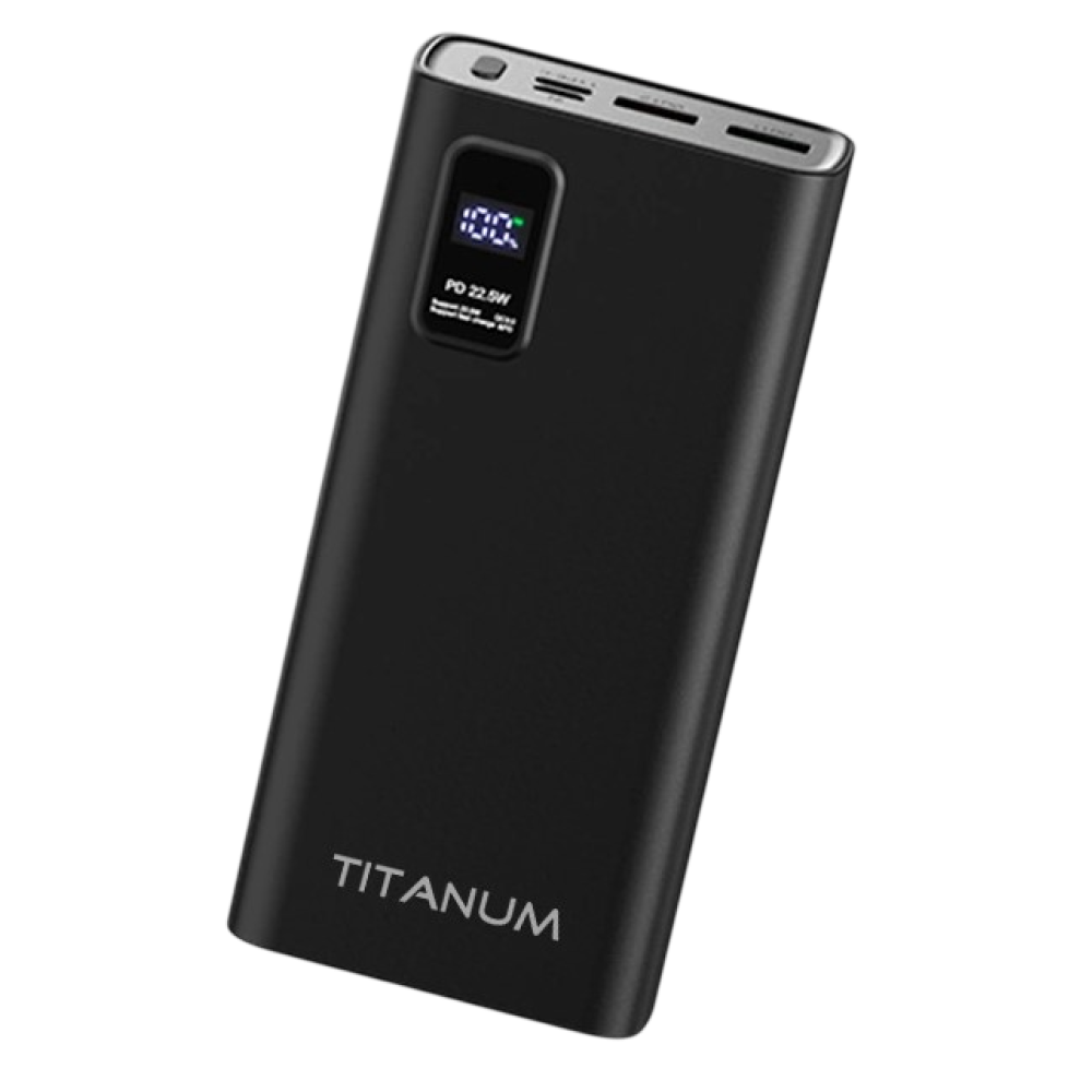 Павербанк Videx TITANUM 727S Black (20 000 мА·ч / 22.5 Вт)