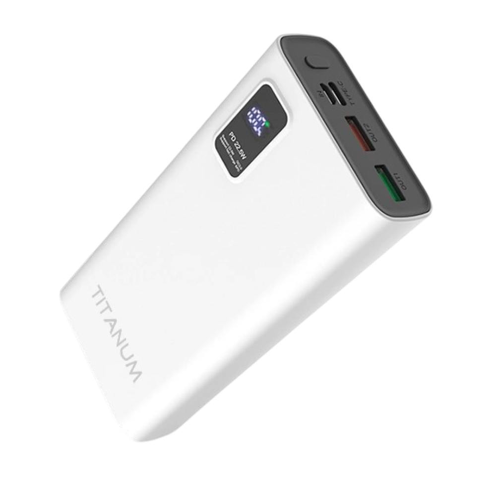 Павербанк Videx TITANUM 727S White (20 000 мА·ч / 22.5 Вт)