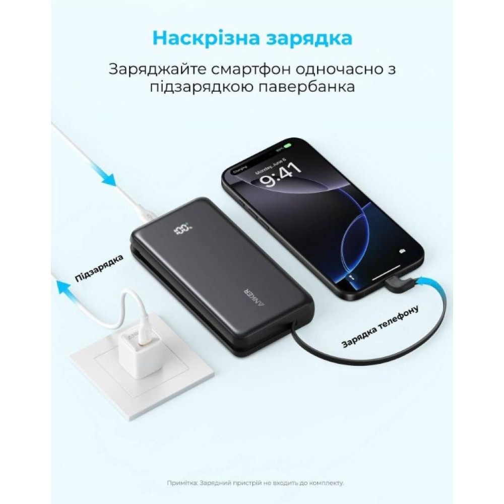 Павербанк Anker Zolo 20000 мА·ч / 22.5 Вт Black (A110EH11)