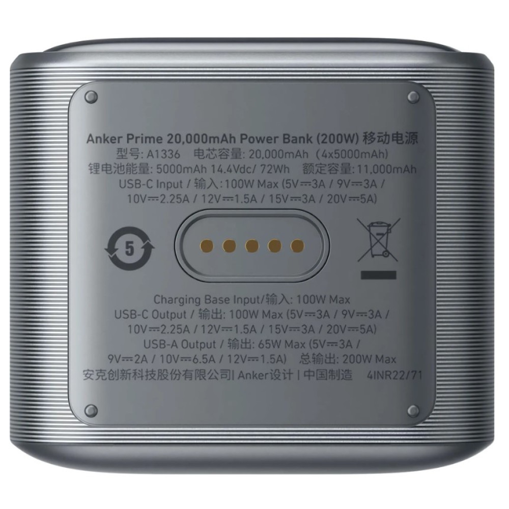 Павербанк Anker Prime 20000 мА·ч / 200 Вт Black (A1336011)