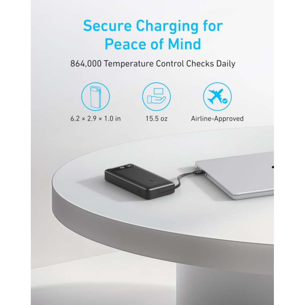 Павербанк Anker PowerCore 20000 мА·г / 87 Вт Black (A1383H11)